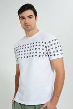 Load image into Gallery viewer, Redtag-White-T-Shirt-With-Hd-Print-Graphic-Prints-Men&#39;s-0
