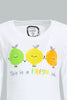 Redtag-White-L/S-Fruit-Graphic-T-Shirt-Graphic-Prints-Infant-Girls-3 to 24 Months