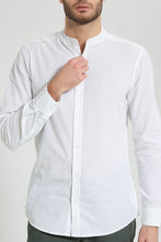 Load image into Gallery viewer, Redtag-White-Mandarin-Collar-Shirt-Colour:White,-Filter:Men&#39;s-Clothing,-Men-Shirts,-New-In,-New-In-Men,-Non-Sale,-S22B,-Section:Men-Men&#39;s-
