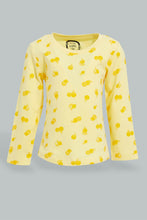 Load image into Gallery viewer, Redtag-Yellow-L/S-Graphic-T-Shirt-Graphic-Prints-Infant-Girls-3 to 24 Months
