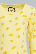 Load image into Gallery viewer, Redtag-Yellow-L/S-Graphic-T-Shirt-Graphic-Prints-Infant-Girls-3 to 24 Months
