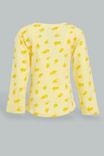 Load image into Gallery viewer, Redtag-Yellow-L/S-Graphic-T-Shirt-Graphic-Prints-Infant-Girls-3 to 24 Months
