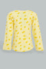 Redtag-Yellow-L/S-Graphic-T-Shirt-Graphic-Prints-Infant-Girls-3 to 24 Months