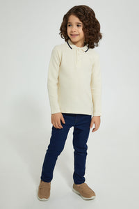 Redtag-Stone-Ottoman-Long-Sleeve-Polo-Shirt-Polo-Shirts-Boys-2 to 8 Years