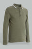Redtag-Olive-Ottoman-Long-Sleeve-Polo-Shirt-Polo-Shirts-Boys-2 to 8 Years
