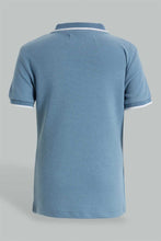 Load image into Gallery viewer, Redtag-Blue-Ottoman-Short-Sleeve-Polo-Shirt-Polo-Shirts-Boys-2 to 8 Years
