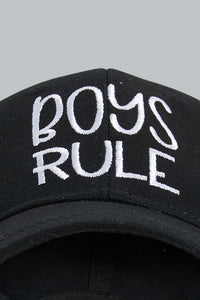 Redtag-Black-Embroidered-Cap-Caps-Boys-