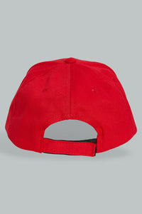 Redtag-Red-Embroidered-Cap-Caps-Boys-