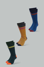 Load image into Gallery viewer, Redtag-Assorted-Colors-3Pk-Men&#39;S-Formal-Socks-Mid-Length-Socks-Men&#39;s-
