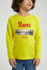 Redtag-Yellow-Racer-Lenticular-Tshirt-All-Over-Prints-Boys-2 to 8 Years