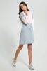 Redtag-Grey/Pink/White-Colorblocking-Dress-Dresses-Senior-Girls-9 to 14 Years