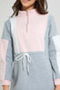 Redtag-Grey/Pink/White-Colorblocking-Dress-Dresses-Senior-Girls-9 to 14 Years