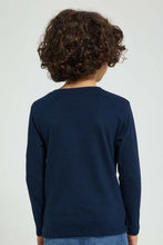 Load image into Gallery viewer, Redtag-Navy-Chameleon-Tshirt-All-Over-Prints-Boys-2 to 8 Years
