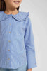 Redtag-Striped-Wide-Collar-Blouse-Blouses-Girls-2 to 8 Years