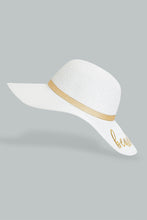 Load image into Gallery viewer, Redtag-White-Printed-Embellished-Hat-Hats-Women-
