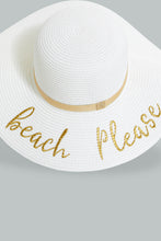 Load image into Gallery viewer, Redtag-White-Printed-Embellished-Hat-Hats-Women-
