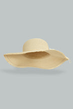 Load image into Gallery viewer, Redtag-Beige-Floral-Embellished-Hat-Hats-Women-
