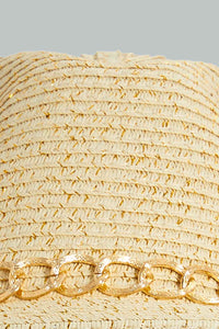 Redtag-Beige-Metal-Chain-Band-Hat-Hats-Women-