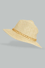 Load image into Gallery viewer, Redtag-Beige-Metal-Chain-Band-Hat-Hats-Women-
