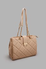 Load image into Gallery viewer, Redtag-Beige-Quilted-Day-Bag-Day-Bags-Women-
