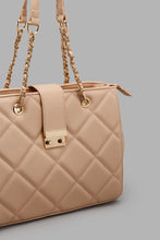 Load image into Gallery viewer, Redtag-Beige-Quilted-Day-Bag-Day-Bags-Women-
