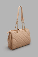 Load image into Gallery viewer, Redtag-Beige-Quilted-Day-Bag-Day-Bags-Women-
