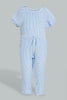 Redtag-Blue-Long-Sleeve-Ruffle-Shoulder-Playsuit-Colour:Blue,-Filter:Infant-Girls-(3-to-24-Mths),-Infant-Girls-Jumpsuits,-New-In,-New-In-ING,-Non-Sale,-S22B,-Section:Kidswear-Infant-Girls-3 to 24 Months