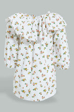 تنزيل الصورة على معرض الصور، Redtag-White-L/S-Top-With-Frill-On-Chest-Blouses-Infant-Girls-3 to 24 Months
