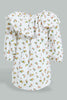 Redtag-White-L/S-Top-With-Frill-On-Chest-Blouses-Infant-Girls-3 to 24 Months