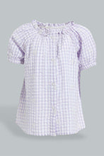 تنزيل الصورة على معرض الصور، Redtag-Lilac-Schifly-Front-Button-Top-Blouses-Infant-Girls-3 to 24 Months
