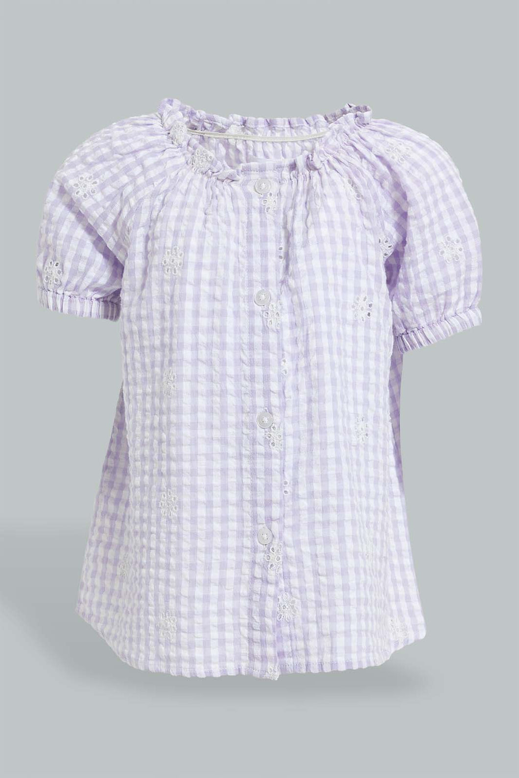 Redtag-Lilac-Schifly-Front-Button-Top-Blouses-Infant-Girls-3 to 24 Months