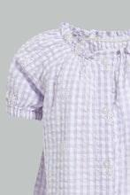 تنزيل الصورة على معرض الصور، Redtag-Lilac-Schifly-Front-Button-Top-Blouses-Infant-Girls-3 to 24 Months
