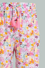 Load image into Gallery viewer, Redtag-Pink-Multi-Colour-Printed-Harem-Trousers-Infant-Girls-3 to 24 Months
