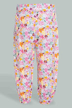 Load image into Gallery viewer, Redtag-Pink-Multi-Colour-Printed-Harem-Trousers-Infant-Girls-3 to 24 Months
