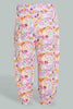 Redtag-Pink-Multi-Colour-Printed-Harem-Trousers-Infant-Girls-3 to 24 Months