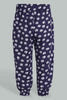 Redtag-Navy-Multi-Colour-Printed-Harem-Trousers-Infant-Girls-3 to 24 Months