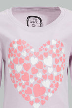 Load image into Gallery viewer, Redtag-Lilac-Long-Sleeve-Graphic-T-Shirt-Graphic-Prints-Infant-Girls-3 to 24 Months
