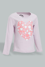 Load image into Gallery viewer, Redtag-Lilac-Long-Sleeve-Graphic-T-Shirt-Graphic-Prints-Infant-Girls-3 to 24 Months
