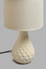 Redtag-Green-Ceramic-Textured-Base-Table-Lamp-Colour:Cream,-Filter:Home-Decor,-HMW-HOM-Table-Lamps,-HOM-CONSCIOUS-CLARITY-2,-New-In,-New-In-HMW-HOM,-Non-Sale,-S22B,-Section:Homewares-Home-Decor-