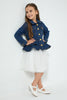 Redtag-Blue-Denim-Crop-Jacket-Jackets-Girls-2 to 8 Years