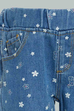 Load image into Gallery viewer, Redtag-Mid-Wash-Front-Button-Baggy-Pullon-Jean-Jeans-Baggy-Fit-Infant-Girls-3 to 24 Months
