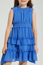 تنزيل الصورة على معرض الصور، Redtag-Blue-Tiered-Dress-Colour:Blue,-Filter:Girls-(2-to-8-Yrs),-Girls-Dresses,-New-In,-New-In-GIR,-Non-Sale,-S22A,-Section:Kidswear-Girls-2 to 8 Years
