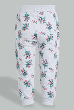 Load image into Gallery viewer, Redtag-Grey-Melange-Placement-Print-Trackpant-Joggers-Infant-Girls-3 to 24 Months
