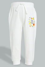 Load image into Gallery viewer, Redtag-Off-White-Placement-Print-Trackpant-Joggers-Infant-Girls-3 to 24 Months
