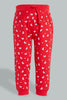 Redtag-Coral-Placement-Print-Trackpant-Joggers-Infant-Girls-3 to 24 Months