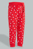 Redtag-Coral-Placement-Print-Trackpant-Joggers-Infant-Girls-3 to 24 Months