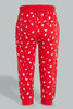 Redtag-Coral-Placement-Print-Trackpant-Joggers-Infant-Girls-3 to 24 Months