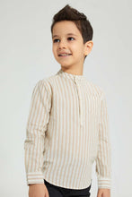 تنزيل الصورة على معرض الصور، Redtag-Stone-Stripe-Mandarin-Collar-Shirt-Boys-Shirts,-Colour:Beige,-Filter:Boys-(2-to-8-Yrs),-New-In,-New-In-BOY,-Non-Sale,-S22B,-Section:Kidswear-Boys-2 to 8 Years
