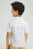 Redtag-White-Oversized-Check-Short-Sleeve-Shirt-Boys-Shirts,-Colour:White,-Filter:Boys-(2-to-8-Yrs),-New-In,-New-In-BOY,-Non-Sale,-S22B,-Section:Kidswear-Boys-2 to 8 Years
