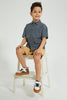 Redtag-Grey-Oversized-Check-Short-Sleeve-Shirt-Boys-Shirts,-Colour:Dark-Grey,-Filter:Boys-(2-to-8-Yrs),-New-In,-New-In-BOY,-Non-Sale,-S22B,-Section:Kidswear-Boys-2 to 8 Years